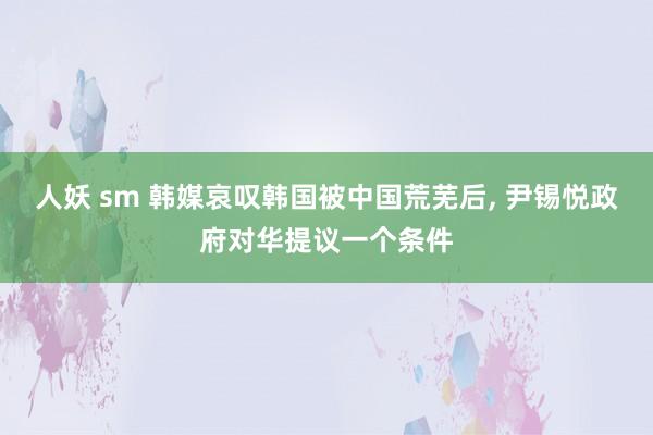 人妖 sm 韩媒哀叹韩国被中国荒芜后， 尹锡悦政府对华提议一个条件