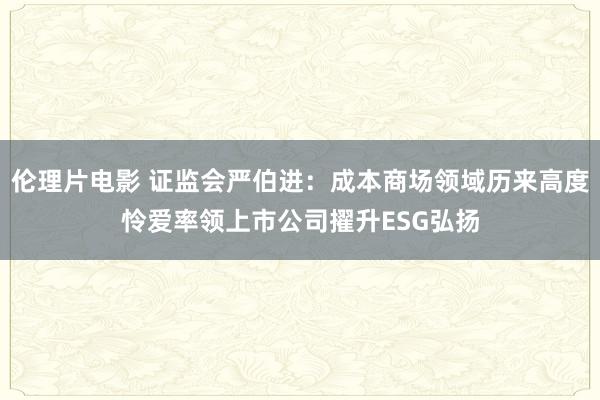 伦理片电影 证监会严伯进：成本商场领域历来高度怜爱率领上市公司擢升ESG弘扬