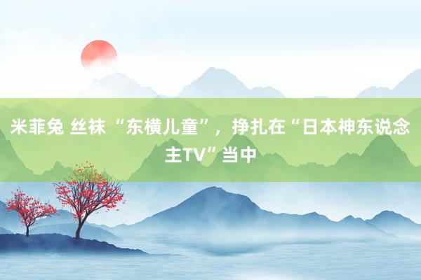 米菲兔 丝袜 “东横儿童”，挣扎在“日本神东说念主TV”当中