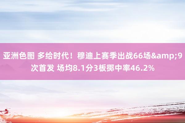 亚洲色图 多给时代！穆迪上赛季出战66场&9次首发 场均8.1分3板掷中率46.2%