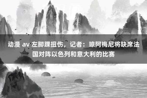 动漫 av 左脚踝扭伤，记者：琼阿梅尼将缺席法国对阵以色列和意大利的比赛