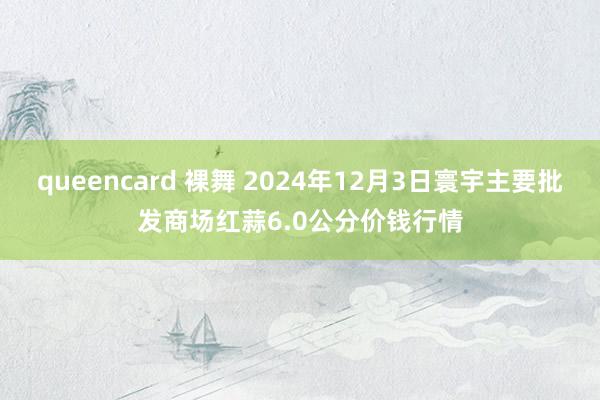 queencard 裸舞 2024年12月3日寰宇主要批发商场红蒜6.0公分价钱行情