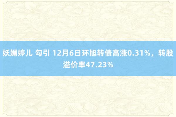 妖媚婷儿 勾引 12月6日环旭转债高涨0.31%，转股溢价率47.23%