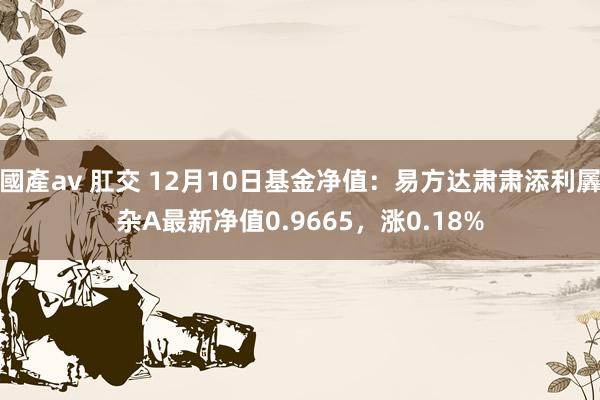 國產av 肛交 12月10日基金净值：易方达肃肃添利羼杂A最新净值0.9665，涨0.18%