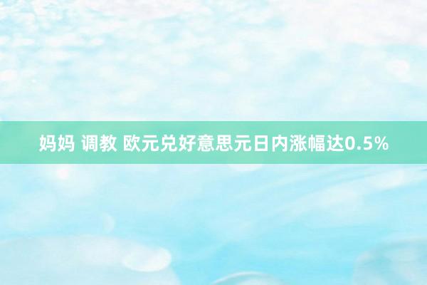 妈妈 调教 欧元兑好意思元日内涨幅达0.5%