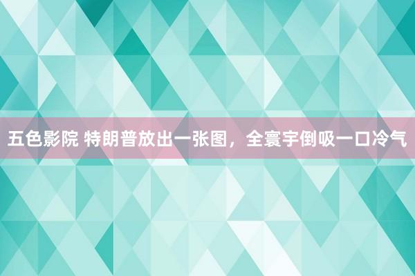 五色影院 特朗普放出一张图，全寰宇倒吸一口冷气