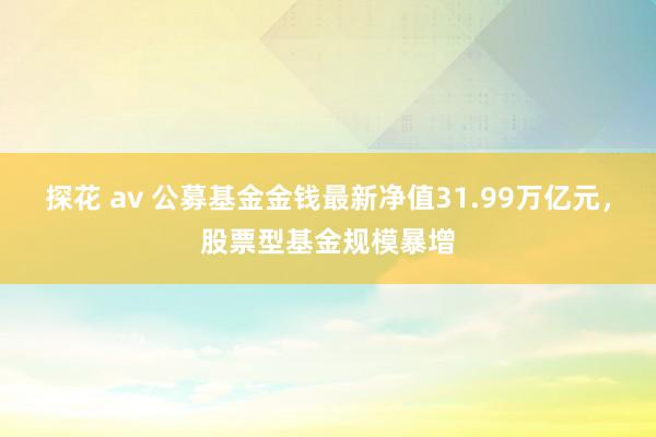 探花 av 公募基金金钱最新净值31.99万亿元，股票型基金规模暴增