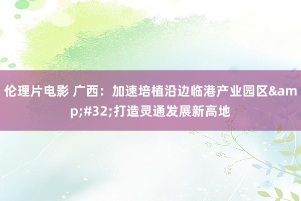 伦理片电影 广西：加速培植沿边临港产业园区&#32;打造灵通发展新高地