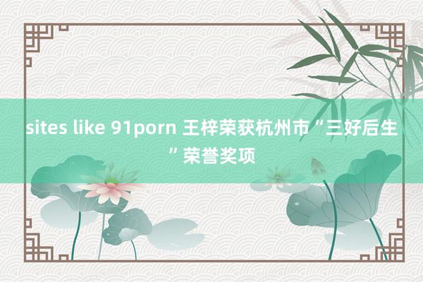 sites like 91porn 王梓荣获杭州市“三好后生”荣誉奖项