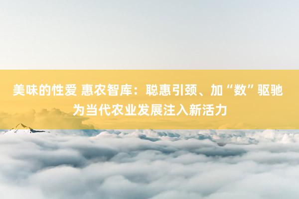 美味的性爱 惠农智库：聪惠引颈、加“数”驱驰 为当代农业发展注入新活力